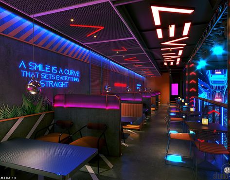 Yangon City, Club Design Interior, Game Room Lighting, Gaming Lounge, Business Strategy Management, Arcade Room, Architectural Design Studio, Nightclub Design, Interior Architecture Drawing