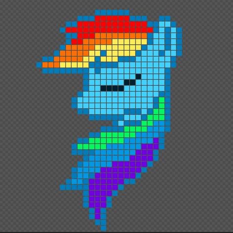 Mlp Pixel Art, Mlp Perler Beads, Square Drawing, Melty Bead Patterns, Easy Pixel Art, Pixel Drawing, Diy Perler Bead Crafts, Pixel Art Grid, Pix Art