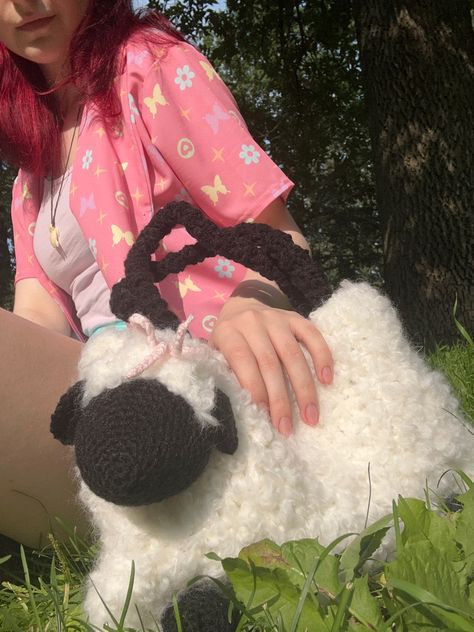 Crochet Sheep Bag, Sheep Crochet, Crochet Sheep, Knit Ideas, Crochet Stuff, Crochet Bag, Sheep, Amigurumi, Sewing