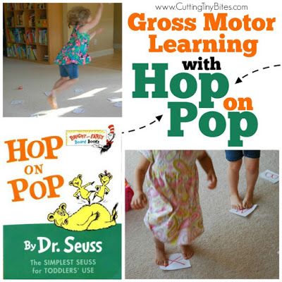 Homeschool preschool theme for Dr. Seuss unit. Activities for fine motor, gross motor, snacks, crafts, science, picture books, math and more! Perfect amount of EASY activities for one week of home preschool. Hop On Pop Activities, Dr Seuss Preschool Activities, March Lesson Plans, March Lessons, Dr Seuss Preschool, Tiny Bites, Home Preschool, Dr Seuss Classroom, Hop On Pop