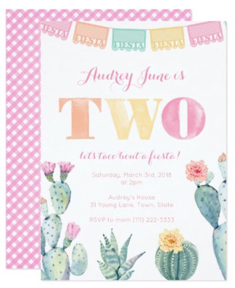 Mexican Paper Banner, 3rd Birthday Party For Girls, 1st Birthday Party For Girls, 3rd Birthday Party, Halloween Birthday Invitations, Cactus Party, 21st Birthday Invitations, 60th Birthday Invitations, Mermaid Birthday Invitations