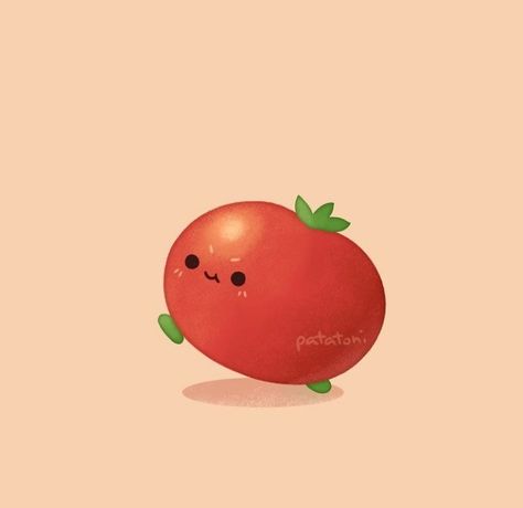 Tomato Drawing, Plant Cartoon, Plant Doodle, Walpapers Cute, Animation Storyboard, Kawaii Illustration, Cute Food Drawings, Sticker Maker, Chibi Characters