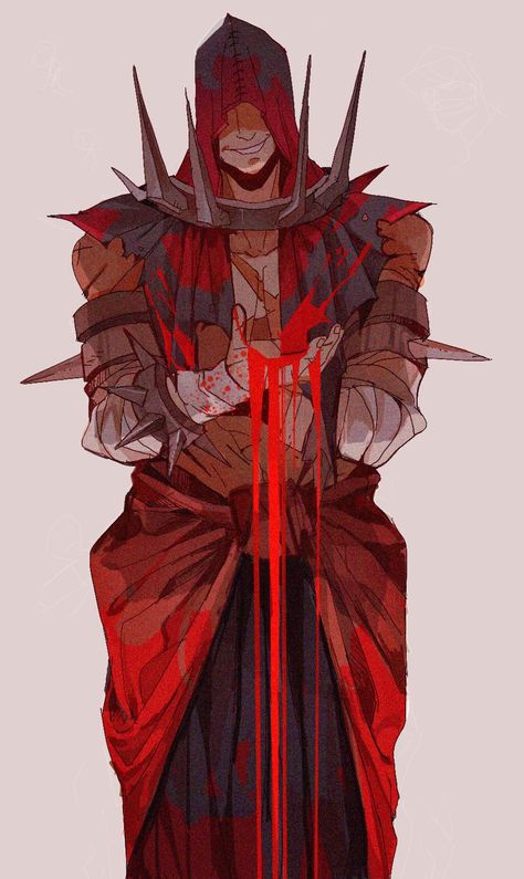 Blood Mage Art, Fire Pirate, Red Character Design, Blood Mage, Blood Hunter, Japanese Monster, Darkest Dungeon, Dungeons And Dragons Classes, Dnd Art