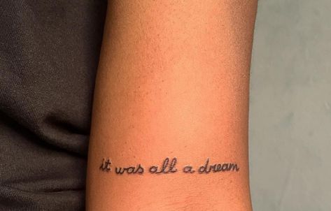 It Was All A Dream Tattoo, Acab Tattoo, Tattoo Dream, Energy Frequency, It Was All A Dream, Same Energy, 3 Tattoo, I'm Crazy, Dream Tattoos