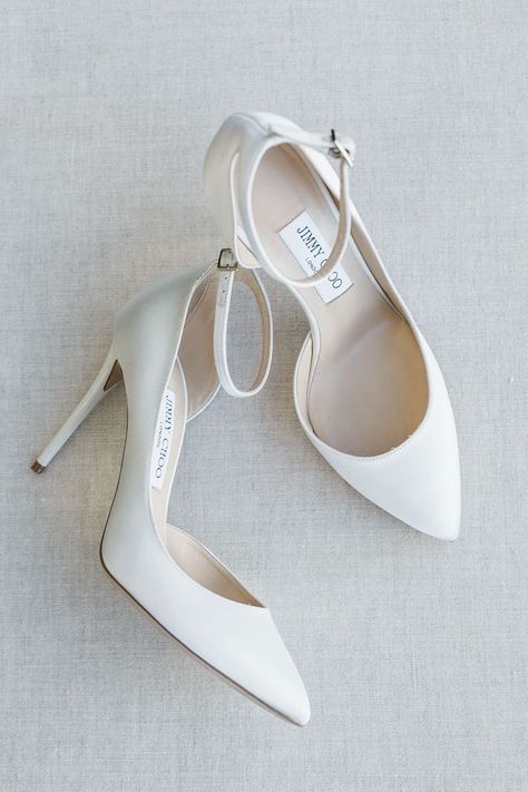 Wedding Shoes Bride Jimmy Choo, Jimmy Choo White Shoes, Wedding Shoes Classy, White Wedding Shoes Brides Heels Elegant, Wedding Jimmy Choo Shoes, Wedding Heels Jimmy Choo, Wedding Heels Designer, Small Wedding Heels, Elegant Wedding Shoes Heels