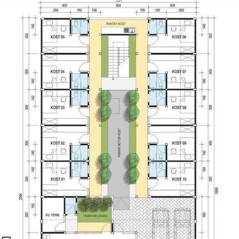 Hostel Layout Floor Plans, Hostel Ideas Projects Small Spaces, Hostel Plans Architecture, Hostel Design Plan, Hostel Plans, Hotel Room Design Plan, Hotel Bedroom Design, Small House Blueprints, Building Design Plan