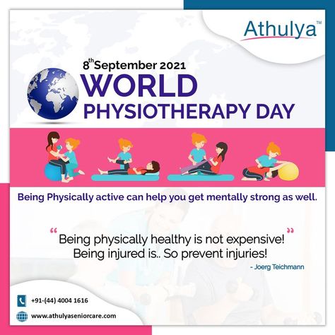 #WorldPhysiotherapyDay #Physiotherapyday #physiotherapy Both the physical and mental strength are interrelated and interconnected with each other. Any hindrance to even one, can cause a lot of disturbance to the other. It is very important for the elders to be healthy both in terms of physically as well as mentally. World Physiotherapy Day, Physiotherapy Day, Home Nursing Services, Mentally Strong, Mental Strength, Assisted Living, Tip Of The Day, Be Healthy, Injury Prevention