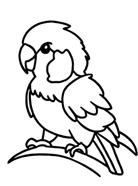 Parrots - Lol Coloring Pages Parrot Outline, Outline Coloring Pages, Lol Coloring Pages, Lol Coloring, Animal Outline, Color Worksheets, Coloring Sheets, Parrot, Coloring Pages