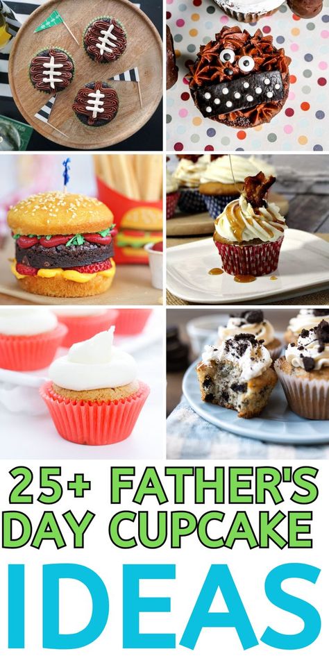 fathers day cupcake ideas Father Day Recipes, Desserts For Father’s Day, Simple Father’s Day Dessert, Father Day Dessert Ideas, Father’s Day Cupcake Ideas, Father’s Day Dessert Recipes, Fathers Day Dessert Ideas, Fathers Day Desserts, Fathers Day Dessert