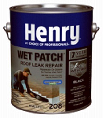 HENRY HE208042 Gal Roof Cement, 0.90 gal (3.41L) Roof Leak, Roof Leak Repair, Roof Sealant, Patch Hole, Drip Edge, Easy Cold, Asphalt Roof, Leak Repair, Under Water