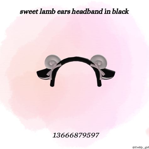 Roblox Hats, Id Brookhaven, Accessory Codes, Code Brookhaven, Brookhaven Codes, Roblox Brookhaven, Roblox Code, Cute Headbands, Lambs Ear