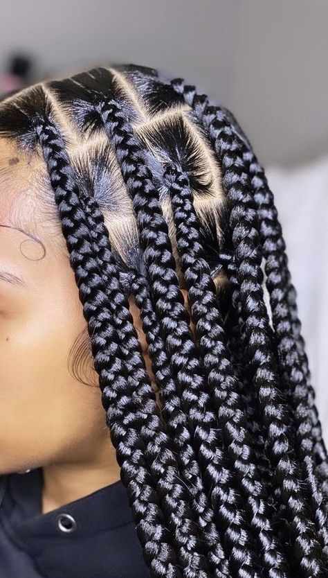 Hairstyles Athletic, Scarf Wearing, Knotless Braid, Big Box Braids, Big Box Braids Hairstyles, Long Box Braids, Hairstyles Videos, Box Braids Hairstyles For Black Women, Cute Braided Hairstyles