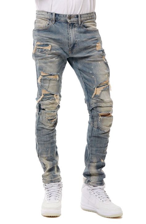 Nf Rapper, Mens Ripped Jeans, Grunge Fits, Grunge Guys, Fly Outfit, Ripped Jeans Men, Streetwear Jeans, Denim Ideas, Rugged Look