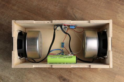 Make Your Own Simple & Cheap Portable Bluetooth Speaker : 5 Steps (with Pictures) Homemade Speakers, Bluetooth Speaker Box, Bluetooth Speakers Diy, Diy Boombox, Cheap Speakers, Diy Bluetooth Speaker, Wooden Speakers, Speaker Projects, Speaker Box Design