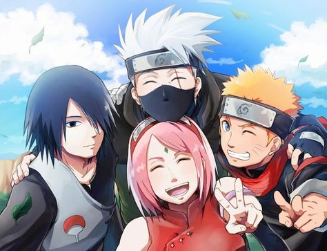 Naruto Mignon, Photo Naruto, Naruto Team 7, Naruto Teams, Sasuke Sakura, Kakashi Sensei, Naruto Fan Art, Naruto Sasuke Sakura, Naruto Shippuden Sasuke