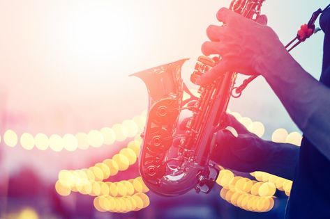 International Jazz day background. Saxophone, music instrument played by saxophonist player musician in festival Musical Background Design, Music Instruments Background, Musical Instruments Background, Music Background Design, Instrument Background, Worship Images, Modern Tv Unit Designs, Saxophone Music, Blue Background Wallpapers