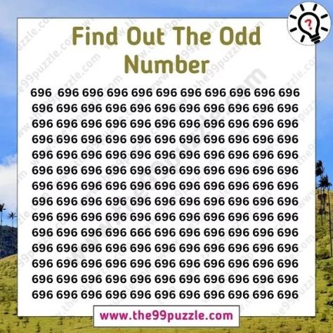 Optical Illusion for Sharp Eyes: Can you find the odd number in 8 seconds? Easy Brain Teasers, Math Puzzles Brain Teasers, Brain Teasers Pictures, Brain Teaser Questions, Funny Brain Teasers, Riddles Kids, Illusion Games, Emoji Puzzle, What Am I Riddles