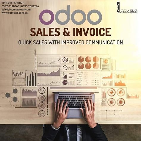 Odoo #Sales & Invoicing offers electronic #signatures which makes you #sell faster, provides #tools to efficiently #communicate, maximizes #profit by upselling, and sells more with clean #quotations.  Avail free demo #offer Email: sales@comstarusa.com Mobile: 0337-3190363 | 0335-2089276 Rich Menu, Odoo Erp, Ad Ideas, Business Solutions, Communication, Finance, Tools, Quick Saves