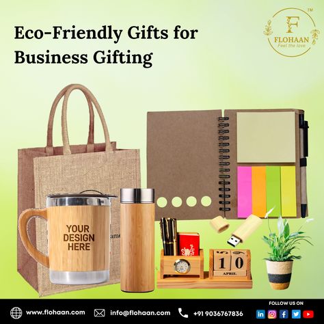 Embrace Sustainability: Give the gift of eco-consciousness with our selection of eco-friendly gifts for your business partners. 🌍🎁 Show your commitment to a greener future! 

#Flohaan #FlohaanGifts #FlohaanCorporateGifts #EcoGifts #SustainableBusiness #GreenGiving Promotional Items Marketing, Business Packages, Corporate Branded Gifts, Business Promotional Gifts, Exhibition Display Design, Corporate Gifting, Business Partners, 1 April, Eco Gifts