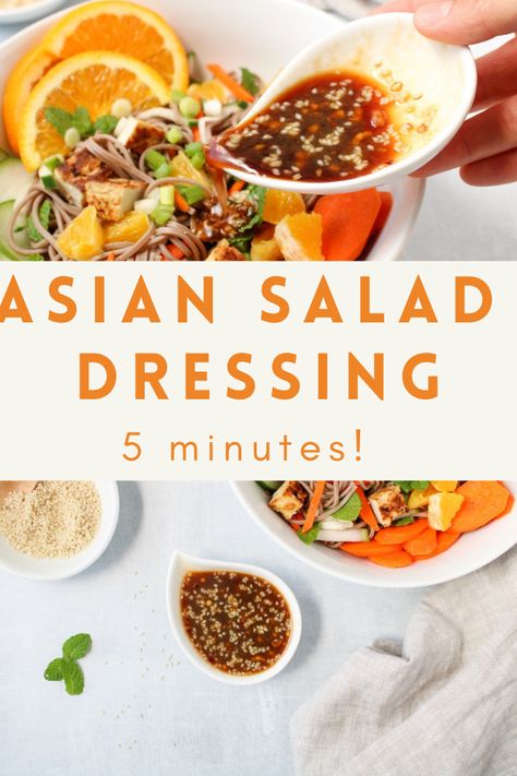 Asian Bowl Dressing, Sesame Oil Salad Dressing, Asian Rice Salad, Sesame Vinaigrette, Asian Salad Bowl, Sesame Seed Dressing Recipe, Asian Noodle Salad Dressing, Easy Asian Salad Dressing, Rice Vinegar Dressing