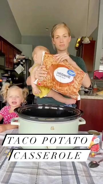 Taco Potato Casserole, Shredded Hash Browns, Crock Pot Tacos, Cheddar Cheese Soup, Crockpot Soup Recipes, Crockpot Recipes Beef, Crockpot Dishes, Hash Browns, Easy Casserole Recipes