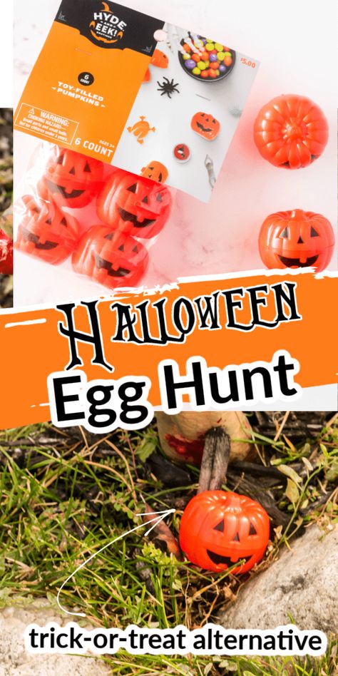 Halloween Easter Egg Hunt, Backyard Trick Or Treating, Trick Or Treating Alternatives, Halloween Egg Hunt Ideas, Non Trick Or Treating Halloween Ideas, Things To Do On Halloween Instead Of Trick Or Treating, Is Halloween A Holiday, Halloween Egg Hunt, Halloween Candy Hunt