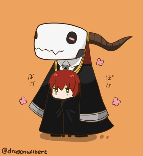 Elias & Chise. Mahoutsukai no Yome ❤️ Bride Tumblr, Chise Hatori, Elias Ainsworth, Magus Bride, Ancient Magus Bride, The Ancient Magus Bride, Fantasy Warrior, Cute Chibi, Anime Life