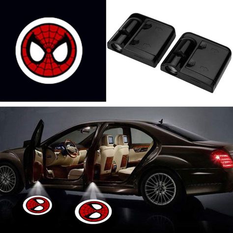 AmazonSmile: 3D Ghost Shadow Emblems Wireless Door Logo Shadow Ghost Lights (2pcs) fit Ford Focus 2 Fiesta F150 Mondeo Transit Mustang etc (Cute Spider): Automotive Spotify Car, Shadow Ghost, Welcome Logo, Retro Packaging, Ghost Lights, Ghost Light, Interior Led Lights, Light Projector, Bmw 323i