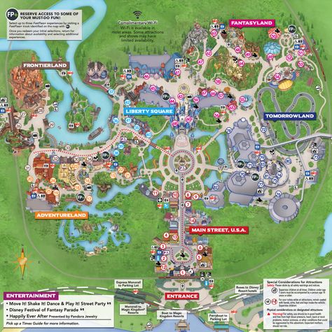 Disney Park Maps, Magic Kingdom Map, Disney World Map, Magic Kingdom Rides, Disney World Vacation Planning, Disney World Magic Kingdom, Scary Halloween Party, Disney World Parks, Disney Magic Kingdom