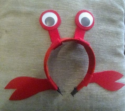 Sebastian Costume, Flounder Costume, Disney Family Costumes, Crab Costume, Fish Costume, Easy Halloween Costume, Toddler Bow Ties, Recycled Art Projects, Handmade Headband