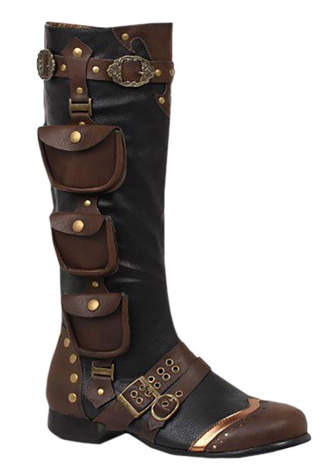 PRICES MAY VARY. MENS HALLOWEEN COSTUMES - Male Costume Boots for SteamPatentnk, Victorian, Time Traveler, Reinaissance, and Vintage Dancer costumes MENS BOOT SIZING - Small 8-9, Medium 10-11, Large 12-13, X-Large 14 BOOT MEASUREMENTS - 1" Heel, Shaft measures 16" from the arch and Circumference measures 16" around STEP BACK INTO TIME - Victorian SteamPatentnk boots are costume essentials to designing your Time Traveler to Renaissance DIY costume ELLIE SHOES COSTUME COLLECTION - This line of sho Steampunk Man, Boots Diy, Steampunk Boots, Steampunk Men, Costume Boots, Victorian Boots, Ellie Shoes, Punk Boots, Nike Free Run