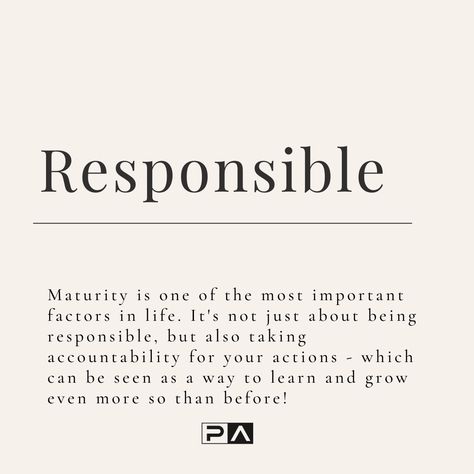 This type of maturity will help you through any problem or obstacle that comes up because it allows us to take responsibility instead of blaming others when things go wrong Mature people view humility highly; they know admitting error means progress has been made from time spent improving oneself. Admit Your Wrong Quotes, Man Responsibility Quotes, Admit When You Are Wrong Quotes, Dont Blame Others Quotes, Responsibility Affirmations, How To Be More Responsible, People Who Blame Others Quotes, Be Responsible Quotes, Being Responsible Quotes