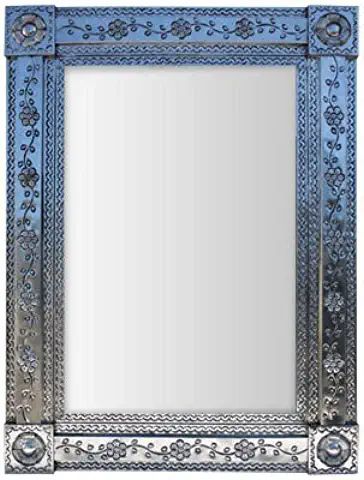 Mexican Mirror, Tin Mirrors, Mexican Tile, Southern Homes, Dressing Area, Fine Craft, Wall Mounted Mirror, Silver Mirrors, Home Kitchen