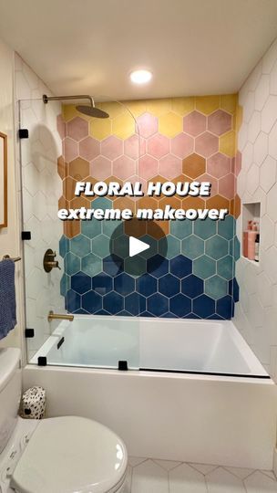 1.7M views · 20K reactions | Rainbow honeycomb bathroom 🌈 | Tay BeepBoop Honeycomb Bathroom, Rainbow Honeycomb, Rainbow Bathroom, Extreme Makeover, November 8, Bathroom Inspiration, Honeycomb, Room Decor, Rainbow