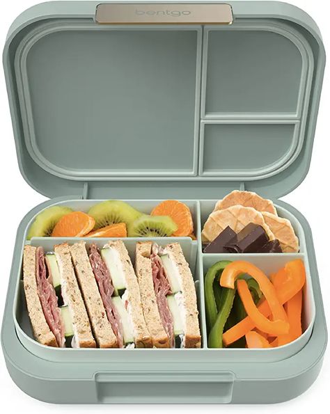 Amazon.com: Bentgo® Modern - Leak-Proof, Versatile 4-Compartment Bento-Style Lunch Box, Ergonomic Design with Matte Finish, Ideal for On-the-Go Balanced Eating for Adults and Teens - BPA-Free (White): Home & Kitchen Modern Lunch Boxes, Balanced Eating, Bentgo Kids, Adult Lunches, Snack Cups, Perfect Lunch, Lunch Containers, Meal Prep Containers, Kids Lunchbox