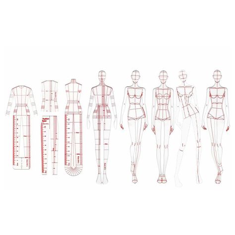 PRICES MAY VARY. [ Work Efficiency]This fashion illustration rulers a common tool for fashion designers to draw style in their work. The design concept of this is to save the time when the needs . [English ]The product has an introductory (in English) teaches you to draw , it can't teach you to use it bit by bit. It applies to basic in the design of clothing. As a best gift for ! [Precise Humanoid Template]The template is based on the standard clothing stereoscopic mannequin as the prototype, th Clothing Templates Free Pattern, Fashion Study, Living Below Your Means, Work Efficiency, Basic Knowledge, Form Template, Clothes Sewing, Human Form, Small Budget