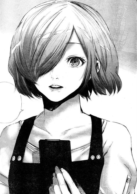 I've noticed that she looks a LOT different in the manga then in the anime Touka Wallpaper, Touka Kirishima, Ken Tokyo Ghoul, Tokyo Ghoul Manga, Tokyo Ghoul Kaneki, Tokyo Ghoul Anime, Kaneki Ken, 캐릭터 드로잉, Anime Sketch