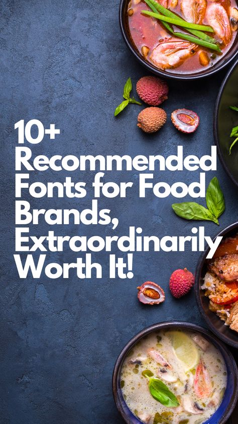 Discover the best fonts for food brands to make your dishes pop, from classic serifs to modern sans.#BusinessFonts #TypographyTips #ProfessionalDesing #Brandldentity Fonts For Food Business, Fonts For Restaurant Logo, Food Fonts Typography, Restaurant Fonts Typography, Food Font Design, Food Typography Design, Spice Branding, Restaurant Font, Food Blog Logo