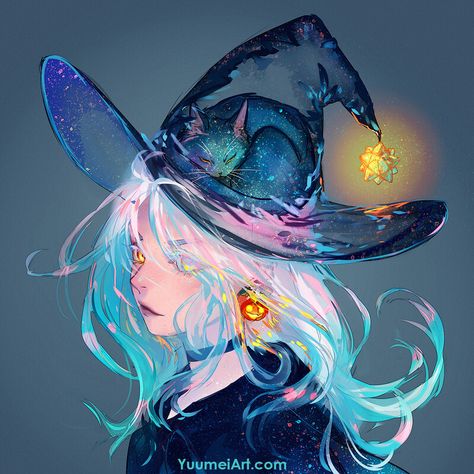 Yuumei Art, Witchy Art, Vie Motivation, Witch Art, Arte Inspo, 판타지 아트, Witch Hat, Fantasy Character Design, Pretty Art