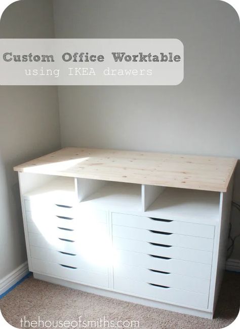 Blogger Office, Ikea Alex Drawers, Quilt Room, Ikea Drawers, Hack Ikea, Ikea Alex, Dream Craft Room, Craft Room Design, Craft Space