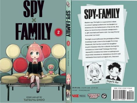 Printable cover Manga Must read Cover Manga, Mini Bookshelf, Book Cover Design Inspiration, George Pig, Book Cover Template, Miniature Book, Spy Family, Blue Anime, Family Books