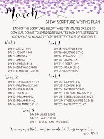 Sweet Blessings: March Scripture Writing Plan New Year Scripture, Bible Writing, Bible Plans, Scripture Writing Plan, Scripture Writing Plans, Scripture Writing, Writing Plan, Bible Study Plans, New Year's Resolution