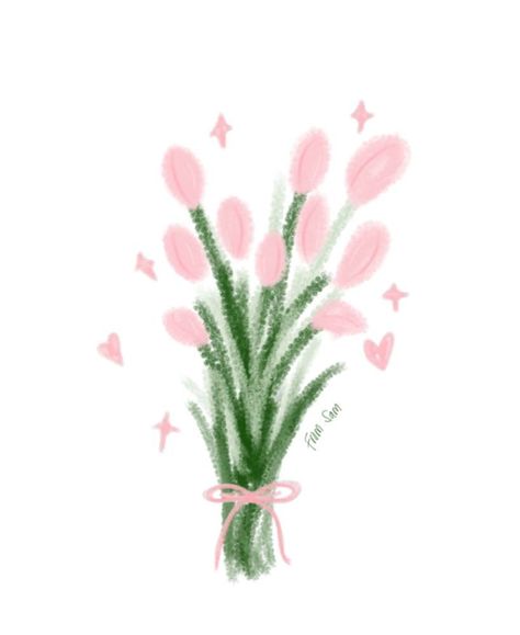 Drawing doodle bouquet flower trend aesthetic Flower Drawing White Background, Draw Bouquet Of Flowers, Flower Aesthetic Cartoon, Luvssoft Pink, Pinkish Aesthetic, Flowers Bouquet Drawing, Bouquet Drawing, Flower Bouquet Drawing, Minimalist Wallpaper Phone