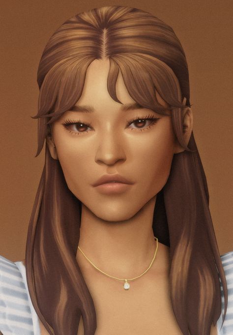 Messy Bangs, Sims 4 House Design, Sims 4 Mm, Sims Hair, Sims 4 Collections, Sims 4 Cas, Hair Collection, Half Up Half Down Hair, Sims 4 Cc Finds