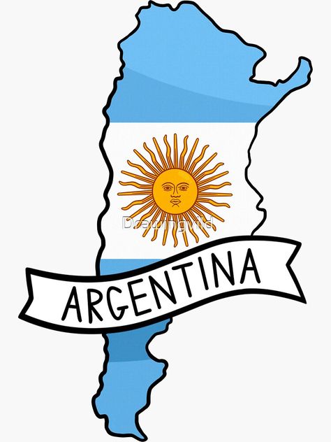 Argentina Door Decoration School, Argentina Drawing, Stickers Argentina, Argentina Sticker, Flag Argentina, Argentine Flag, Argentina Map, Argentinian Flag, Paraguay Flag