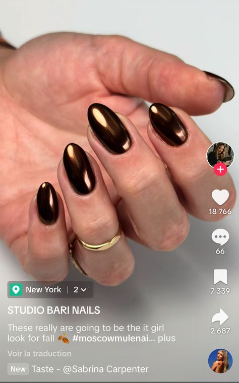 Black Crome Nails Square, Black Nails Chrome, Black Nails With Chrome, Dark Chrome Nails, Black Chrome Nails, Bronze Nails, Chrome Nails, Black Nails, Dark Chocolate