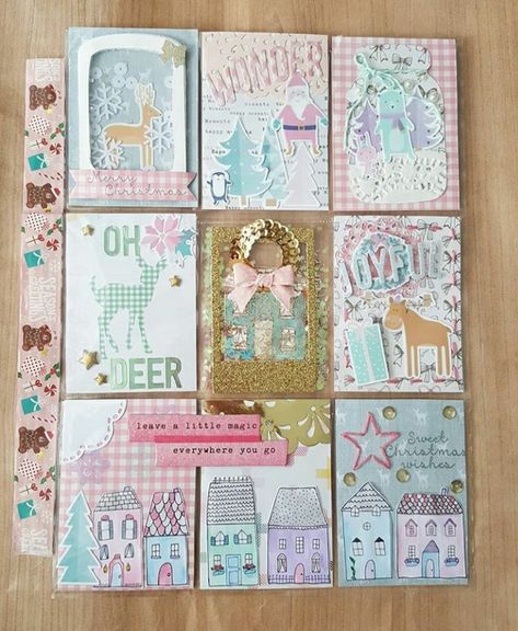 Mail Inspiration, Snail Mail Letters, Snail Mail Inspiration, Pocket Letter Pals, Vintage Christmas Crafts, Letter Ideas, Mail Ideas, Pastel Christmas, Decorated Envelopes