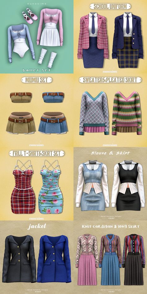 early access cc List | Patreon Euno Sims, Posh Clothing, Mods Sims 4, Ts4 Clothes, Sims 4 Cheats, Clothes Cc, Sims 4 Cas Mods, Cc Folder, Sims 4 Anime