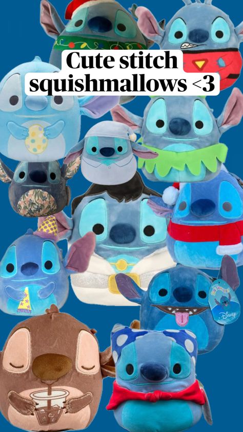 #stitch#squishmallow #blue #disney #disneyaesthetic Stitch Squishmallow, Disney, Blue