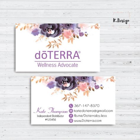 Doterra Logo, Arbonne Business Cards, Doterra Business Cards, Rodan And Fields Business, Essential Oils Business, Doterra Business, Doterra Essential Oils Recipes, Free Business Card Templates, Floral Business Cards